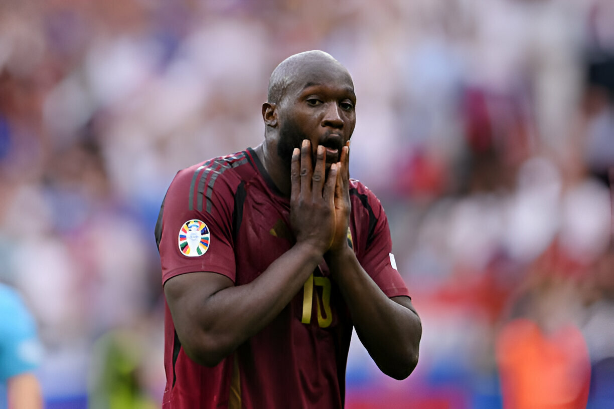 Romelu Lukaku with Belgium at EURO 2024