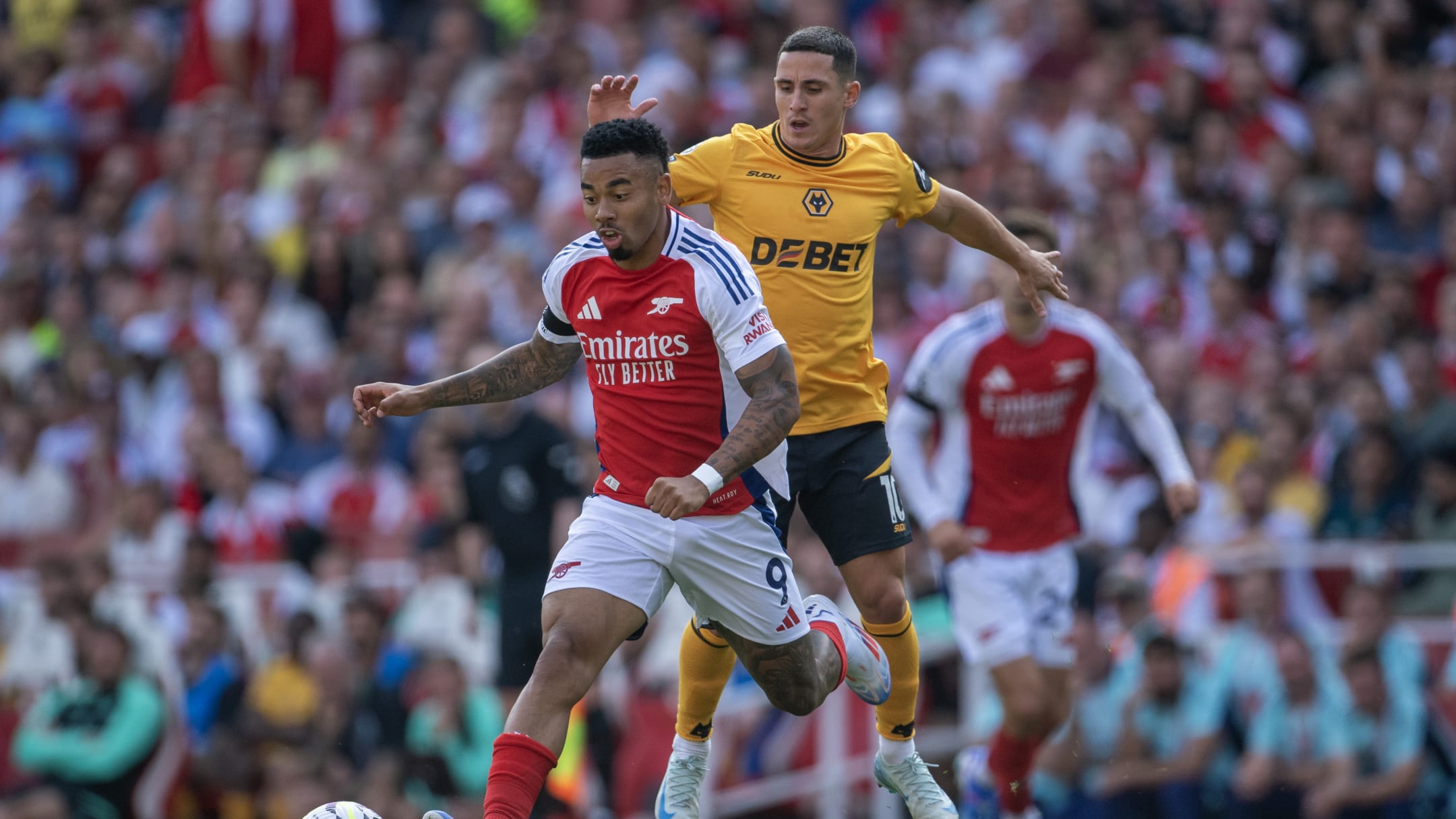 Gabriel Jesus. Arsenal vs Wolves