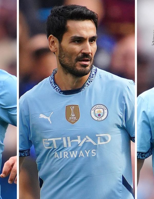 Mateo Kovacic, Ilkay Gundogan and Rico Lewis