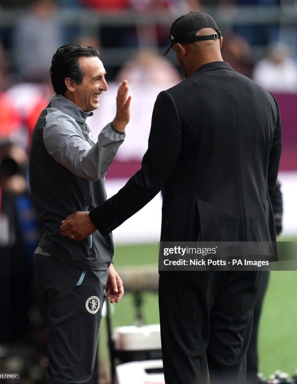 Unai Emery and Vincent Kompany