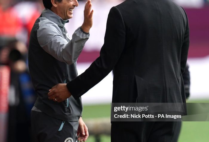 Unai Emery and Vincent Kompany