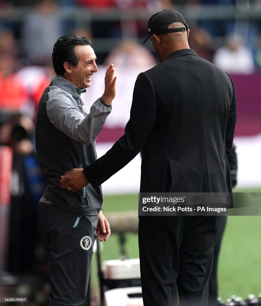 Unai Emery and Vincent Kompany